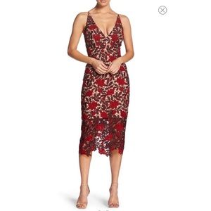 Nordstrom Red Garnet/Nude dress